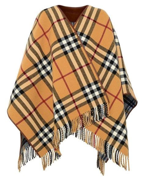 burberry vintage check cape|burberry check wool cape.